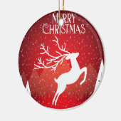 Vrolijk kerstfeest keramisch ornament (Links)