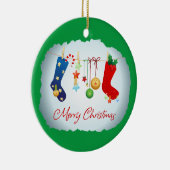 Vrolijk kerstfeest keramisch ornament (Rechts)