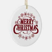 Vrolijk kerstfeest keramisch ornament (Rechts)