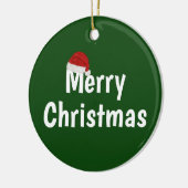 Vrolijk kerstfeest keramisch ornament (Links)