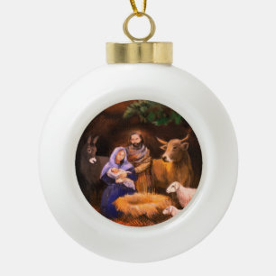 Vrolijk kerstfeest keramische bal ornament