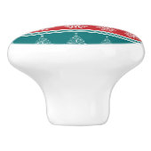 Vrolijk kerstfeest keramische knop (Zijkant)