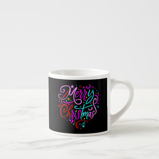 Vrolijk kerstfeest - Kerst Design Espresso Kop (Rechts)