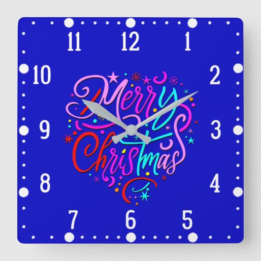 Vrolijk kerstfeest - Kerst Design Klok (Voorkant)