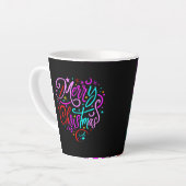 Vrolijk kerstfeest - Kerst Design Latte Mok (Linkerhoek)