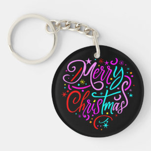 Vrolijk kerstfeest - Kerst Design T-shirt Sleutelhanger
