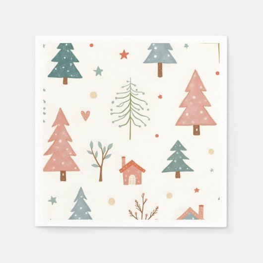 vrolijk kerstfeest! Kerst servetten. Servet (Voorkant)