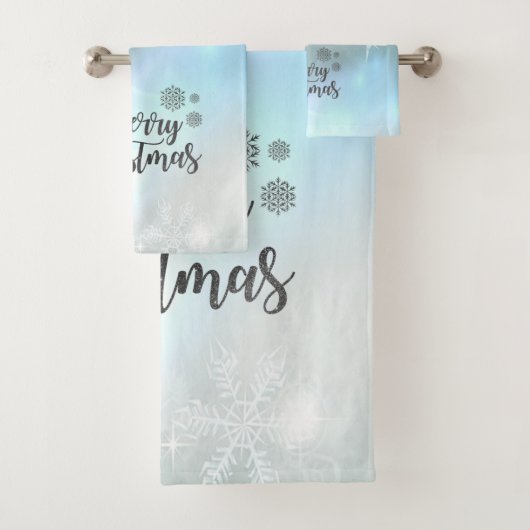 Vrolijk kerstfeest, kerstballen bad handdoek (Insitu)