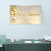 Vrolijk kerstfeest, kerstballen, glanzend spandoek (Beurs)