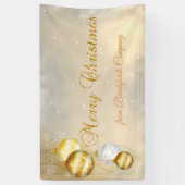 Vrolijk kerstfeest, kerstballen, glanzend spandoek (Verticaal)