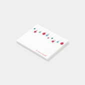 Vrolijk kerstfeest, kerstballen op maat post-it® notes (Schuin)