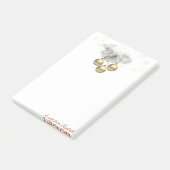 Vrolijk kerstfeest, kerstballen op maat post-it® notes (Schuin)