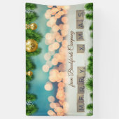 Vrolijk kerstfeest, kerstballen spandoek (Verticaal)