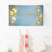 Vrolijk kerstfeest, kerstballen, sterren, sparkle spandoek (Insitu)