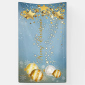Vrolijk kerstfeest, kerstballen, sterren, sparkle spandoek (Verticaal)