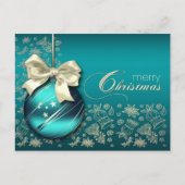 Vrolijk kerstfeest. KerstBauble Feestdagenkaart (Voorkant)