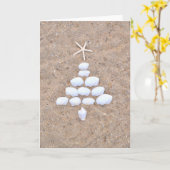 Vrolijk kerstfeest - kerstboomzand kaart (Gele Bloem)