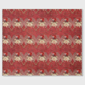 Vrolijk kerstfeest - Kerstengel - Rood Cadeaupapier (Vlak)