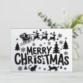 Vrolijk kerstfeest  kerstkaart (Staand voorkant)