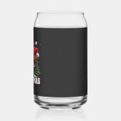 Vrolijk Kerstfeest Kerstman Baseball Lover Blikvorm Glas (Links)