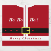 Vrolijk kerstfeest - kerstman - cadeau voor je sparkling wijnetiket (Enkel label)