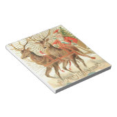 Vrolijk kerstfeest (kerstman en renrendiertje) notitieblok (Schuin)