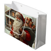 Vrolijk kerstfeest  kerstman groot cadeauzakje (Voorkant Gekanteld)