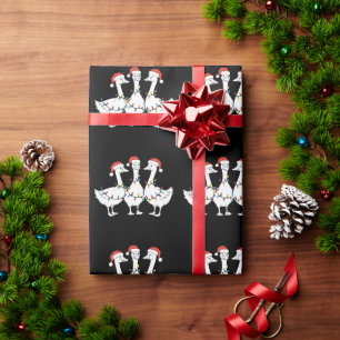 Vrolijk kerstfeest Kerstman Hoed Eenden Vakantie K Cadeaupapier