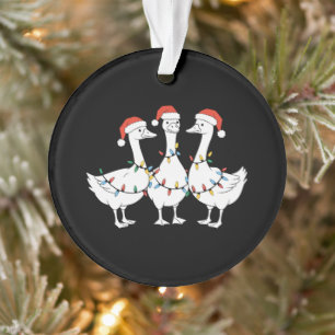 Vrolijk kerstfeest Kerstman Hoed Eenden Vakantie K Ornament
