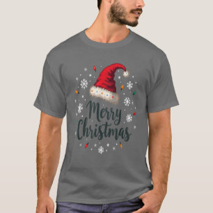 Vrolijk Kerstfeest Kerstman Hoed Kerstmis Familie T-shirt