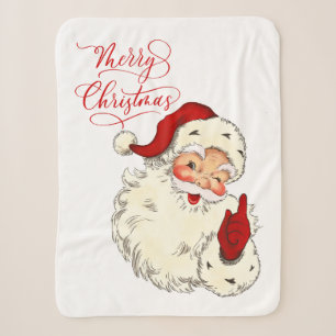 Vrolijk kerstfeest kerstman, kerstman met vakanti sherpa deken