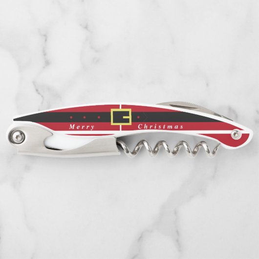 Vrolijk kerstfeest - kerstman kurkentrekker (Voorkant)