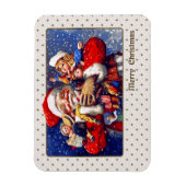 Vrolijk kerstfeest. kerstman magneet (Verticaal)