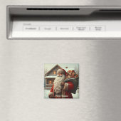 Vrolijk kerstfeest  kerstman magneet (Insitu (Vaatwasser))