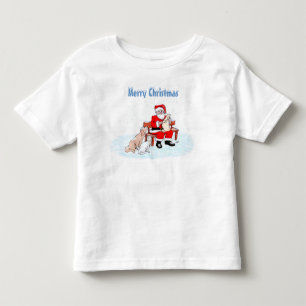 Vrolijk kerstfeest - Kerstman met kat en hond Kinder Shirts