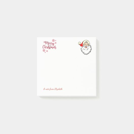 Vrolijk kerstfeest, kerstman op maat post-it® notes (Voorkant)