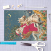 Vrolijk kerstfeest  kerstman op paard tissuepapier (Craft)