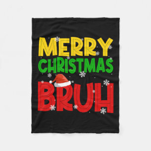 Vrolijk Kerstfeest Kerstman Sinterklaas Sneeuwvlok Fleece Deken