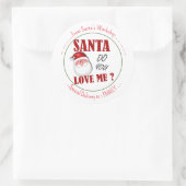 Vrolijk kerstfeest. Kerstman's liefde Ronde Sticker (Tas)