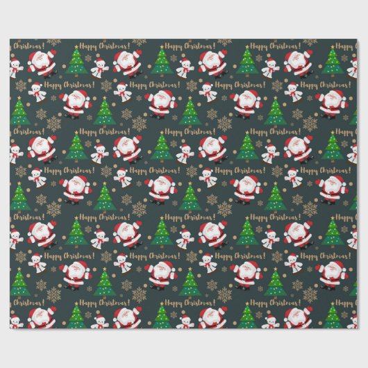 Vrolijk kerstfeest, Kerstmis, Beer Cadeaupapier (Vlak)