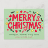 VROLIJK KERSTFEEST Kerstmis CUSTOM Briefkaart (Voorkant)