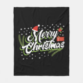 Vrolijk kerstfeest - kerstontwerp fleece deken (Voorkant)