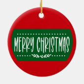Vrolijk Kerstfeest - Kerstornament Keramisch Ornament (Achterkant)
