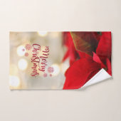 Vrolijk kerstfeest, Kerstpoinsettia Bad Handdoek (Handdoek)