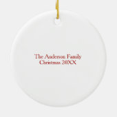 Vrolijk kerstfeest  kerstvakantie keramisch ornament (Achterkant)