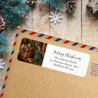 Vrolijk kerstfeest klassieke religieuze feestdag etiket
