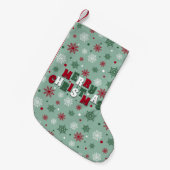 Vrolijk kerstfeest kleine kerstsok (Voorkant (Hangend))