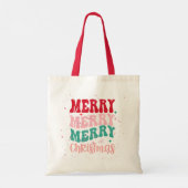 VROLIJK KERSTFEEST KLEURRIJK TOTE BAG (Achterkant)