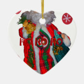 Vrolijk Kerstfeest Kleurrijke Sinterklaas Art Prin Keramisch Ornament (Voorkant)