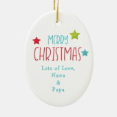 Vrolijk kerstfeest Koala Beer Kinder kerst Keramisch Ornament (Achterkant)